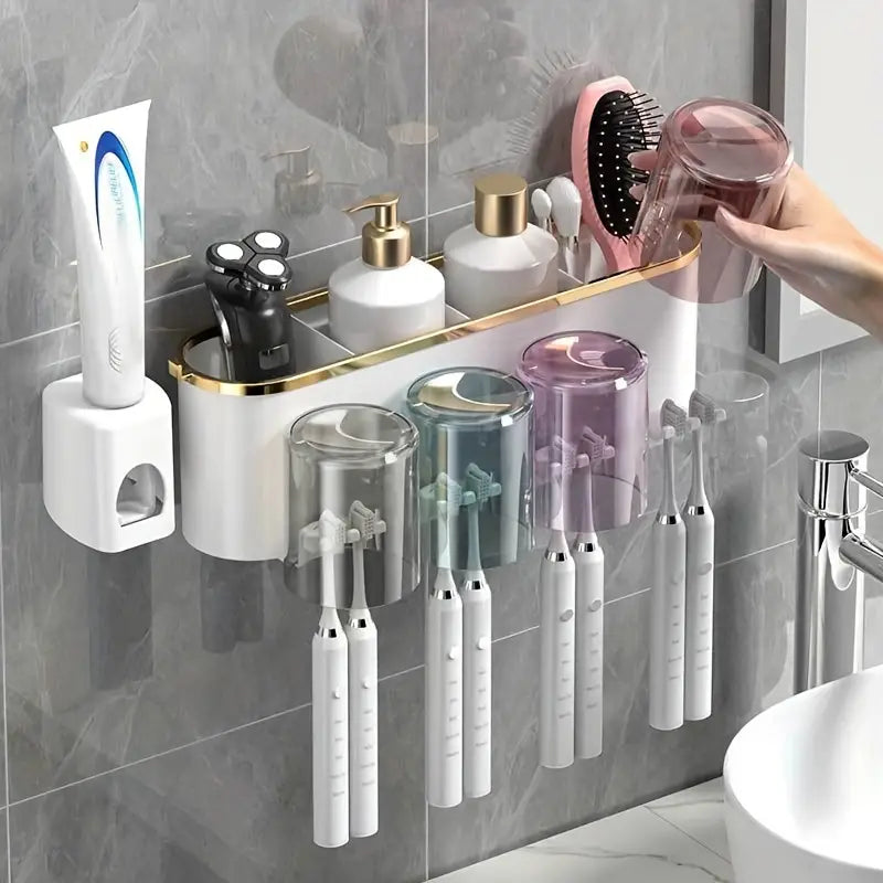 Toothbrush Holder with Shelf
