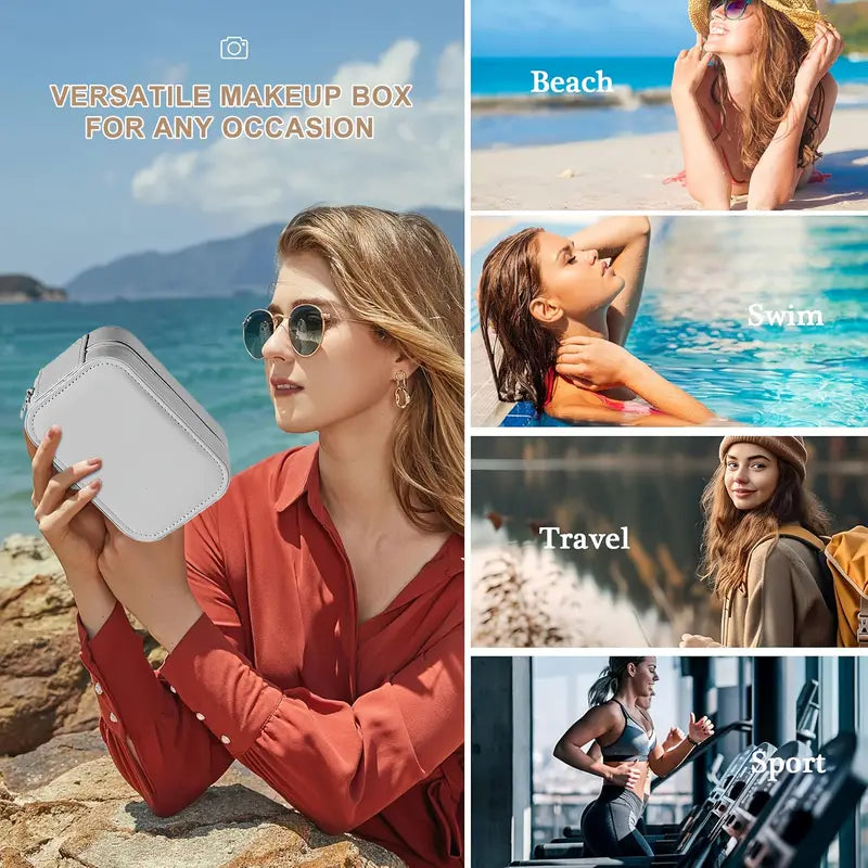 Portable Vanity Case - LED Makeup Mirror Box