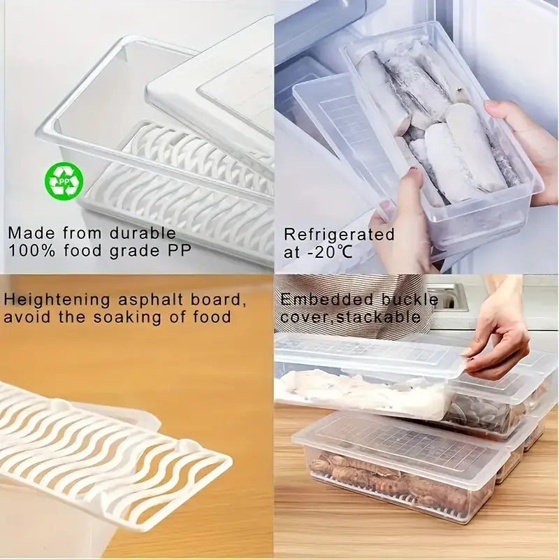 Fridge Organizer with Drain Plate