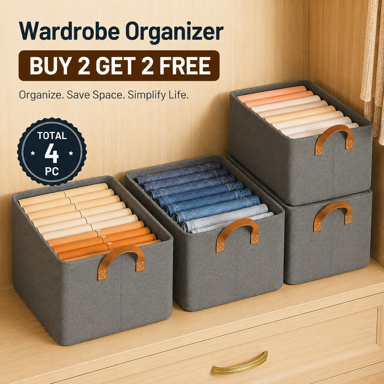 Foldable Wardrobe Organizer - Premium Quality Guaranteed