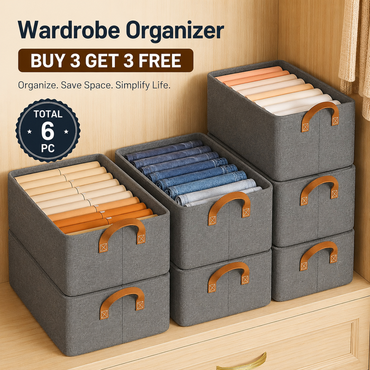 Foldable Wardrobe Organizer - Premium Quality Guaranteed
