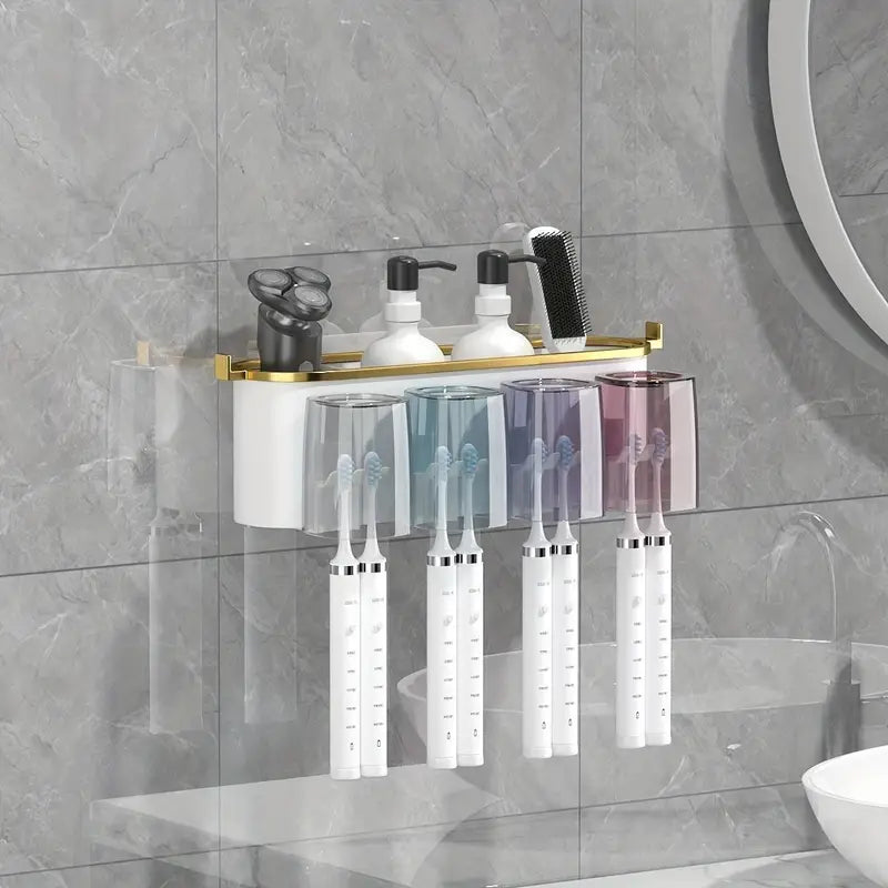 Toothbrush Holder with Shelf