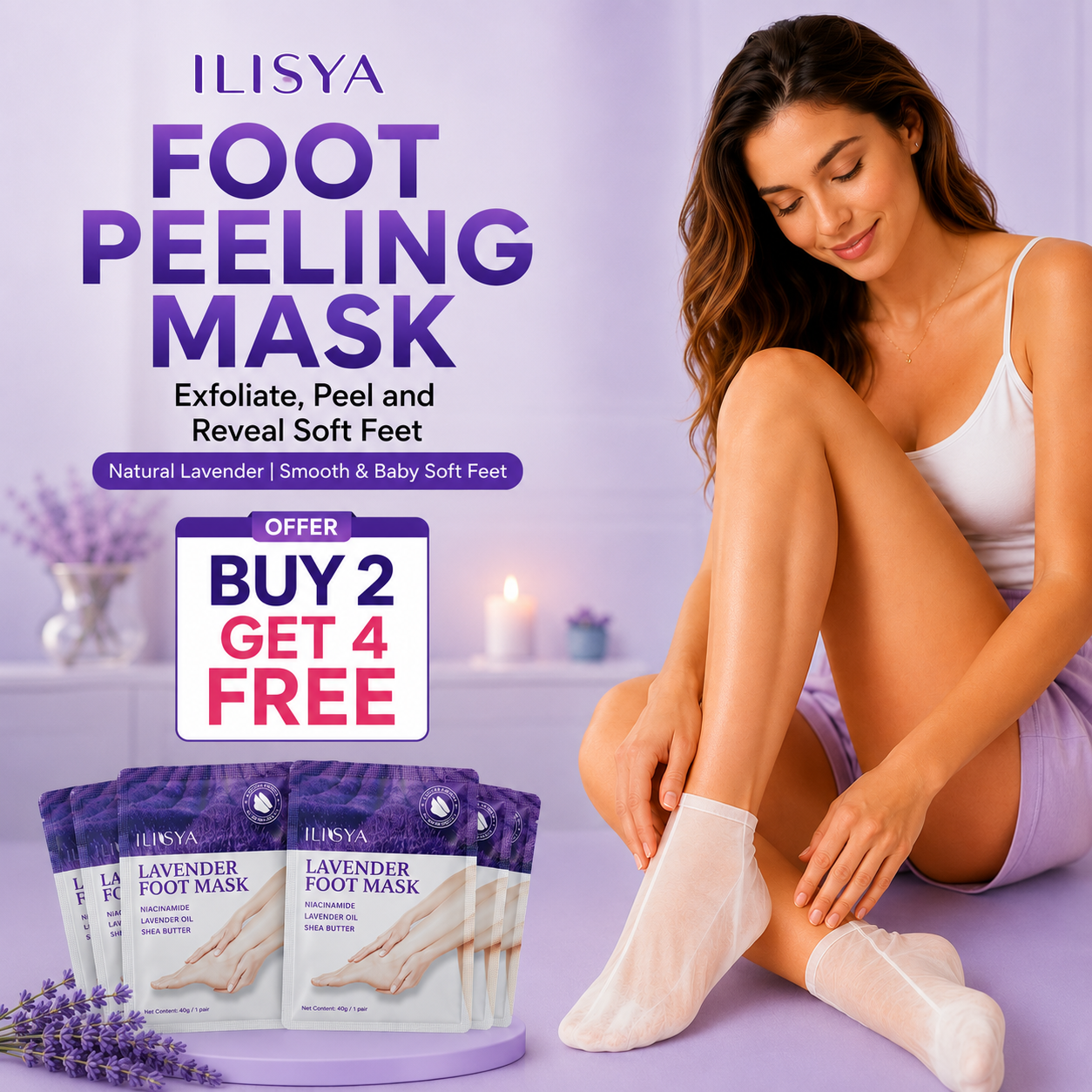Korean Peeling & Exfoliating Foot Mask for Baby Soft Feet