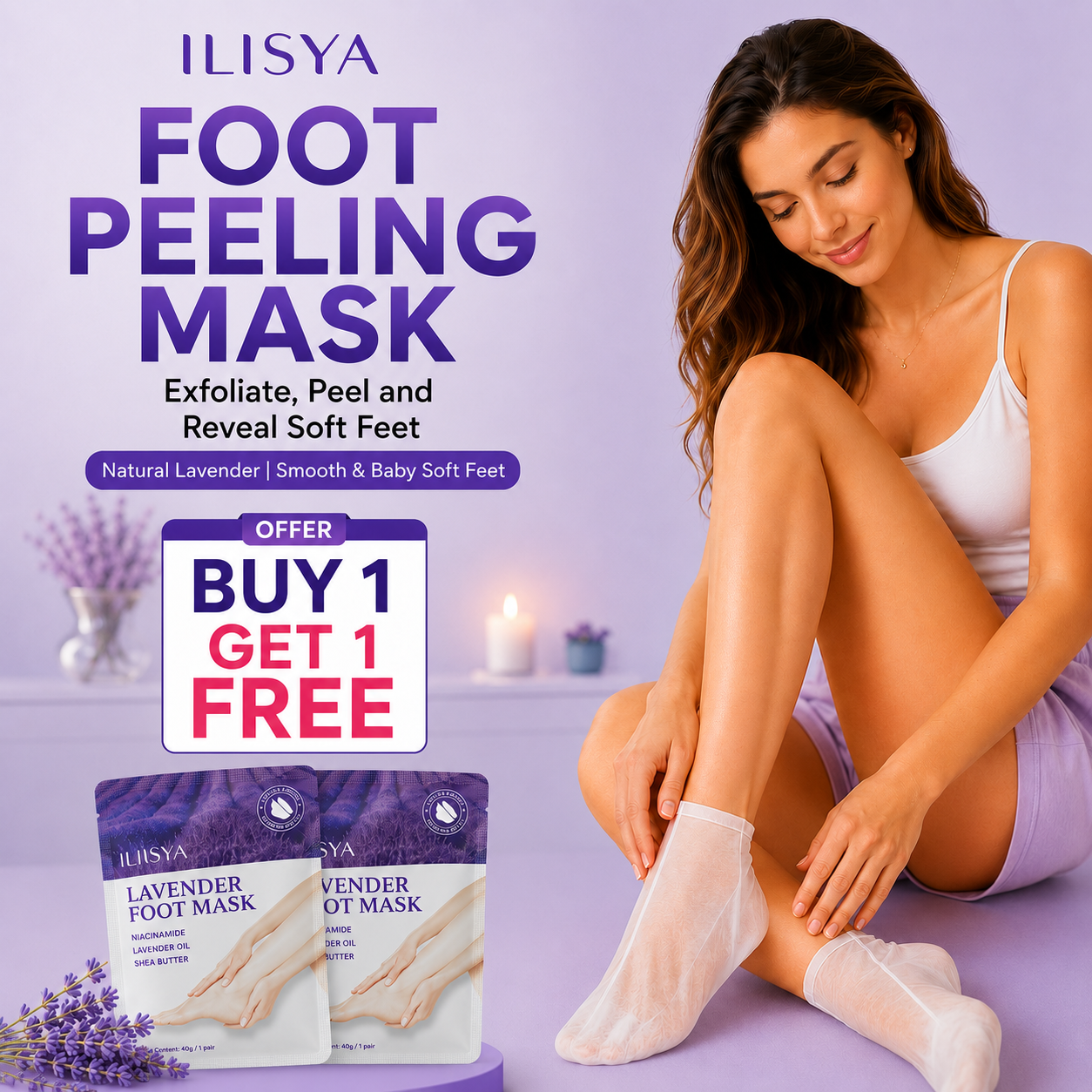 Korean Peeling & Exfoliating Foot Mask for Baby Soft Feet