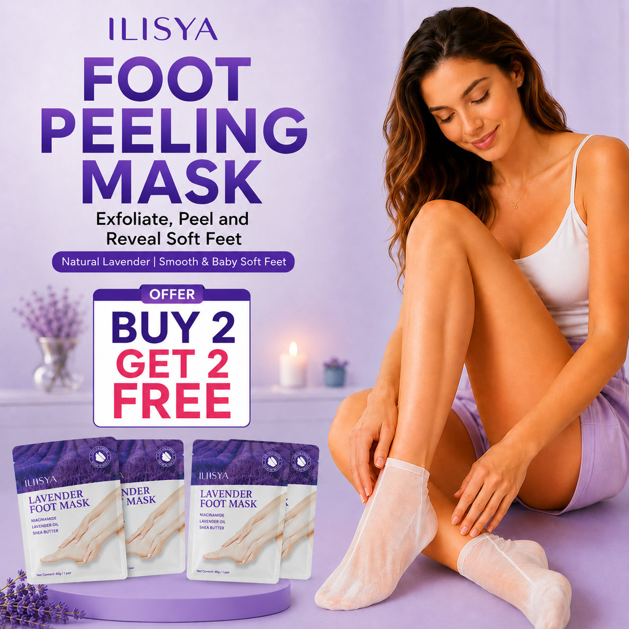 Korean Peeling & Exfoliating Foot Mask for Baby Soft Feet