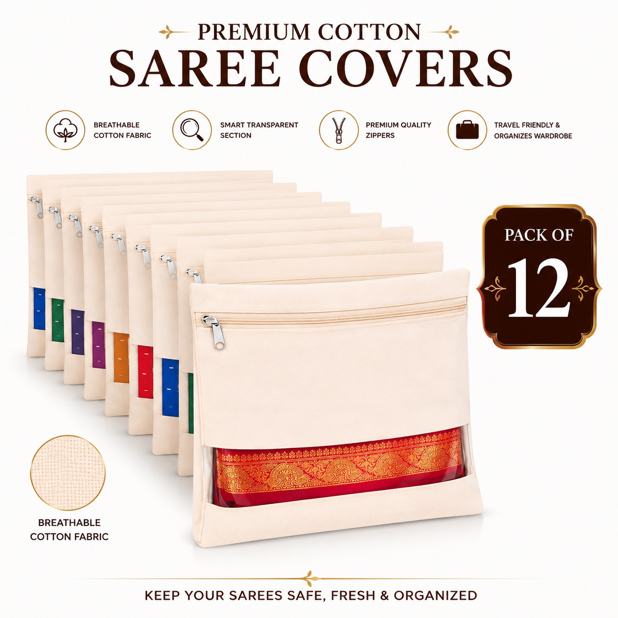 Premium Cotton Saree Covers