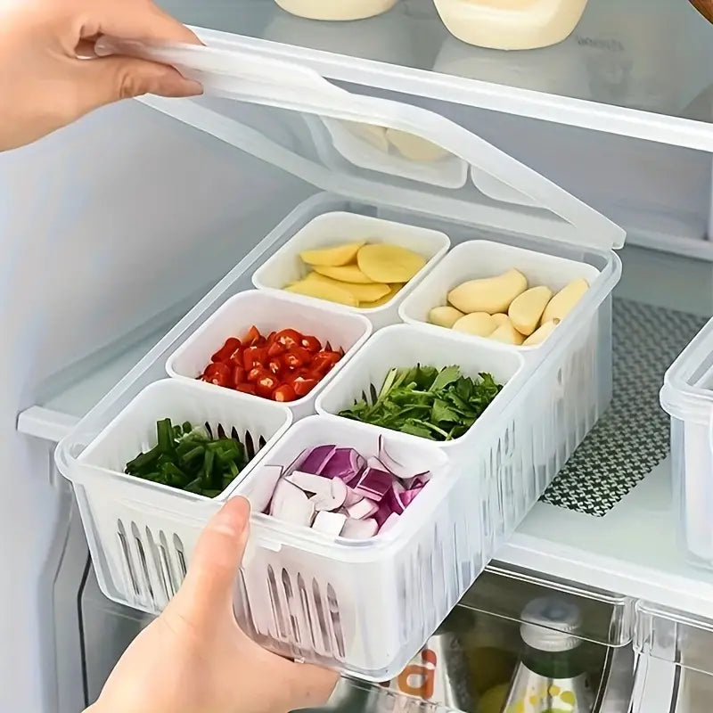 FreshBox - High Quality Fridge Organizer Box with Drain Plate