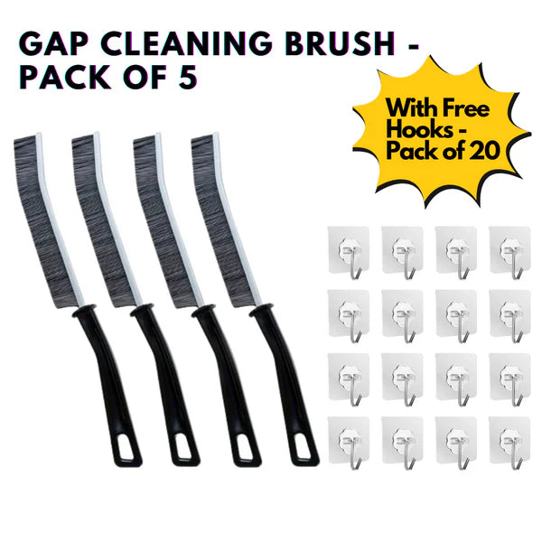 Gap Cleaning Brush with Free Sticker hooks